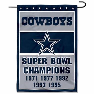 Imagem de Bandeira de jardim dupla face WinCraft Dallas 5 Time Champions