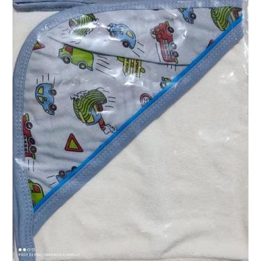 Imagem de Toalha Esponja c/ Capuz Estampado - Mirelly Baby, Branco