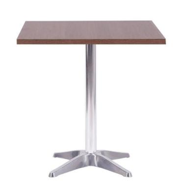 Imagem de Mesa Delta em Alumínio 75 cm (Altura) com Tampo em MDP Quadrado 60 cm 