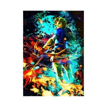 Imagem de Zeldas Link Legend Videogame Pintura Em Tela Arte De Parede Para Quart