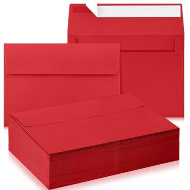 Imagem de Harloon Envelopes autoadesivos A9 14 x 21 cm, envelopes autoadesivos para convite de casamento, cartão de felicitações, para fotos, documentos, cartas, anúncios, chá de bebê, escritório