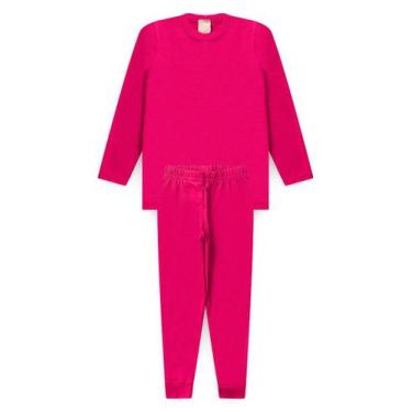 Imagem de Conjunto Inverno Térmico Menina Pink Blusa e Calça - Molekada, 2