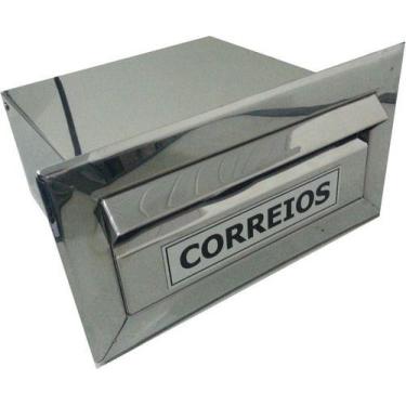 Imagem de Mini Caixa De Correio Inox Fixa Aba  De Acabamento Para Muro - CASINOX
