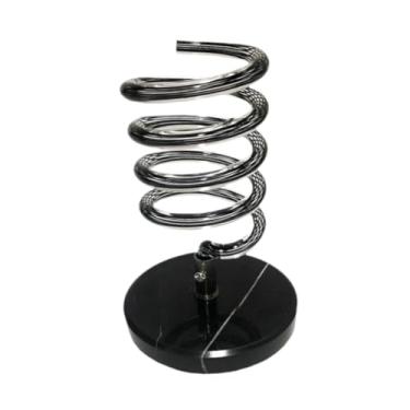 Imagem de KiBcsLic Suporte Espiral para Secadores de Cabelo, Suporte Organizador para Utensílios de Banheiro, Preto