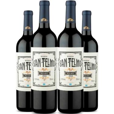 Imagem de Vinho Tinto San Telmo Malbec 750ml Kit 4 Garrafas