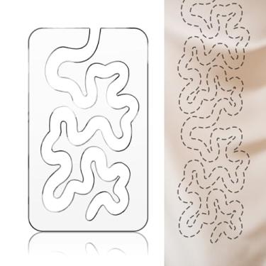 Imagem de Modelo de acolchoado Free Motion réguas de acrílico resistentes Meander Quilting para máquinas de costura industriais e domésticas