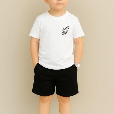 Imagem de Conjunto Infantil Masculino Estampa Foguete 115 Fofo Várias Cores Look