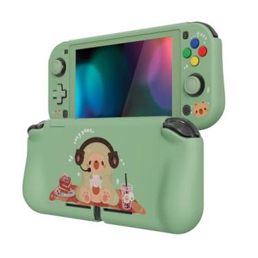 Imagem de playvital Capa Protetora Zealprotect Para Nintendo Switch Lite - Aderência Aprimorada, Rígida Ergonômica Com Protetor De Tela, Alças Polegar E Tampas Botão Cozy Gamer Bear