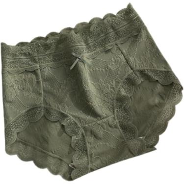 Imagem de Roupa Interior Feminina 3 Unidades Calcinha Feminina Sexy Lace Cuecas Menina Traceless Shorts Finos Cintura Média Sem Costura, Black Temperament, M