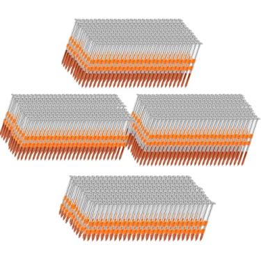 Imagem de SITLDY Pregos emoldurados de 21 graus, 1000 unidades, 4 tamanhos (5 cm + 6 cm + 7,6 cm + haste de anel de 8,5 cm), cabeça redonda completa galvanizada a quente, 250 por tamanho, tamanhos variados