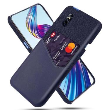 Imagem de Capa para VIVO V15 Pro,Anti-deslizamento,Proteção contra quedas de 360°,Resistência à impressão digital,Tela e caso de couro PU com 1 slot de cartão atrás-Blue