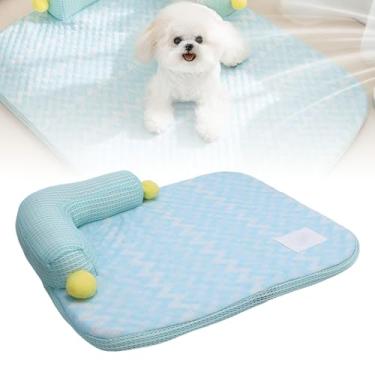 Imagem de ASHATA Almofada de Resfriamento de Animais de Estimação, Leito de Estimação de Resfriamento de Esteira de Cachorro Com Travesseiro Lavável L Em Forma Confortável para Gatos Cães (S)