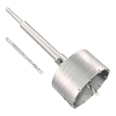 Imagem de DKIBBITH Serra Copo Para Concreto, Broca De Núcleo De Aço Tungstênio De 102 Mm Para Blocos De Concreto, Tijolos, Pedras, Paredes De Tábuas Para Tubos Ou Mini Linhas De Divisão, Com Haste Sds Plus E