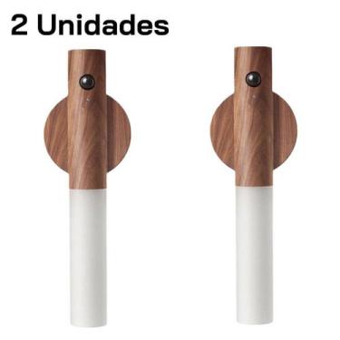 Imagem de Kit 2 Luminárias LED Bastão 1W UzyShop Recarregáveis com Sensor de Mov