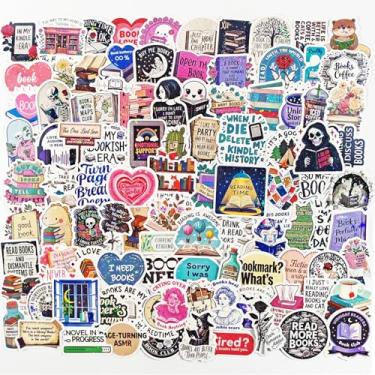 Imagem de 100 peças adesivos holográficos para amantes de livros – Adesivos estéticos de leitura de leitores ávidos para diário, álbuns, garrafas de água, laptops, Kindle – Adesivos de vinil com citação