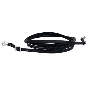 Imagem de HILASON Western Horse Biothane Couro Headstall Peitoral Rédea Preta | Rédeas para Cavalos