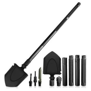 Imagem de Kit Pa Tática Dobrável Militar Escavação Multifunçao 8 Em 1 - MINYMIX