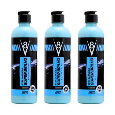 Imagem de Kit com 3 v8 cera carnauba super brilho 500ml - 001994