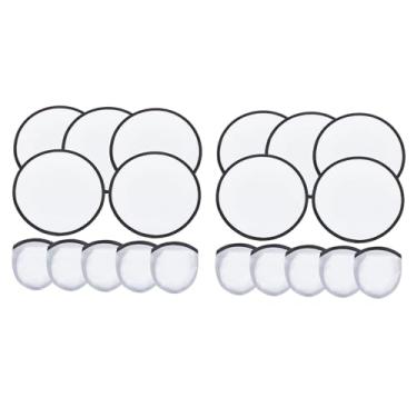 Imagem de YIJU 10x Ventiladores de Disco Voador Dobráveis DIY 9,8'' Ventilador de Resfriamento Portátil para Festivais de Verão, Branco