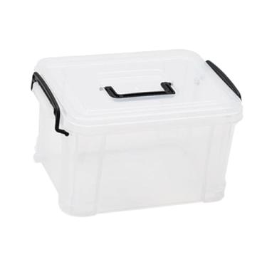 Imagem de IEUDNS Caixa de armazenamento transparente, organizador de brinquedos, multiuso, material de escritório, organizador, recipiente para artigos diversos, para
