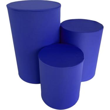 Imagem de Capa de Cilindro Para Decoração Festa Veste Fácil - Kit Capa Para Cilindro multicolorido(AZUL ROYAL)