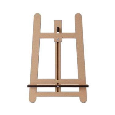 Imagem de Mini Cavalete de Pintura Tripé Madeira MDF Cru, Suporte Ajustável 35x2