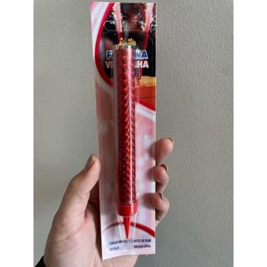 Imagem de Vela Vulcão De Aniversário Com Chama Colorida Foguete Cascata Fontana (VERMELHO)