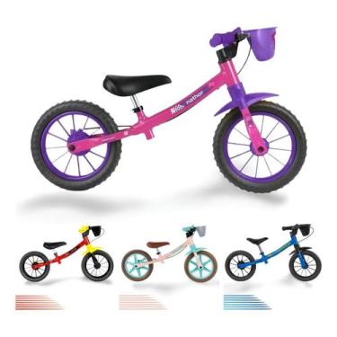 Imagem de Bicicleta sem pedal Infantil Equilíbrio Balance Nathor Aro 12 Pink com