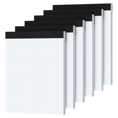 Imagem de Ciphyfee Caderno de papel quadriculado 8,5 x 11 pautado, pacote com 6