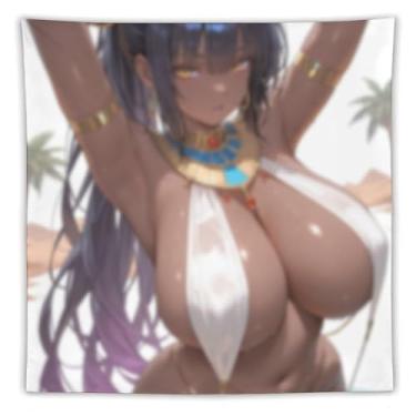 Imagem de LIEGBMEU Tapeçaria de biquíni sexy anime menina 152.4 cm x 152.4 cm interior exterior parede colcha arte decoração de tapeçaria caprichosa, AF432