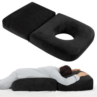 Imagem de Travesseiros de gravidez para dormir, travesseiro de massagem de gravidez de 114 cm com capa removível - suporte para costas, pernas, barriga, quadril para mulheres grávidas (preto)