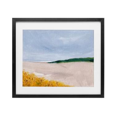 Imagem de Stupell Industries Impressão em moldura preta de paisagem da Sicília macia sob o design de vidro por Nikita Jariwala, 13 x 16