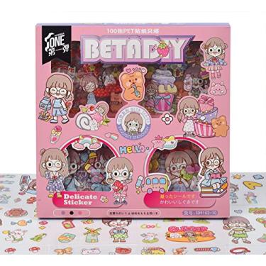 Imagem de Adesivos de carta japoneses Kawaii - 100 folhas de scrapbook fofos adesivos Kuromi para fazer cartões, cadernos de artesanato, álbuns, presentes crafter - Decalques adesivos de agenda de diário