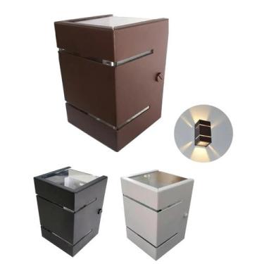 Imagem de Arandela 2 Focos E 2 Frisos Externa Parede Muro S/Lampada - Bela Home,