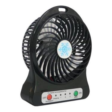 Imagem de Mini Ventilador Portátil Com Bateria Recarregável 3 Velocidades - C/ B
