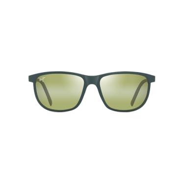 Imagem de Maui Jim Óculos de sol Lele Kawa unissex fosco verde militar escuro, 58-16-145