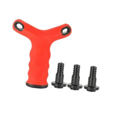 Imagem de simhoa Alça de halteres, converte seus halteres em kettlebells para pesos, placa, peso, treinamento de força, equipamento, Vermelho