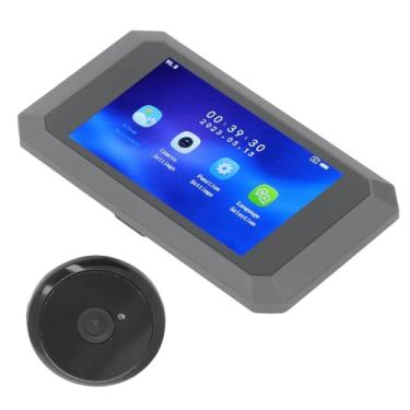 Imagem de Xixian Digital Door Viewer, 1080P 2MP 135 Degree Viewing IR Night Vision Peephole Camera with 3.97 Inch Screen, Detailed Images, Complete Darkness Visibility, Manual Recording, Wide