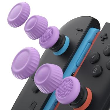 Imagem de JSAUX Thumb Grips for Nintendo Switch 2 (2025), Switch Thumb Grip Caps, Ergonomic Design, Enhanced Gaming Grip, Comfortable & Durable, Joycon Grip Button Stick Cover - Purple, 3Pairs(6pcs)