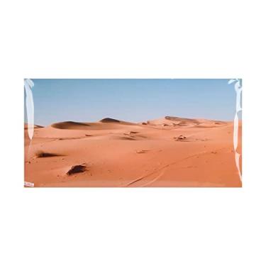 Imagem de GLOGLOW Decoração de fundo de aquário 3D subaquático impermeável estilo deserto autoadesivo pôster de tanque de peixes para tanque de vidro 122 * 50 cm