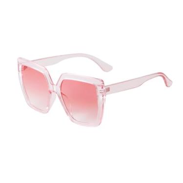 Imagem de VFDHN Óculos de sol retrô rosa feminino, luxuoso, retangular, armação grande, masculino, feminino, uv400 (5)