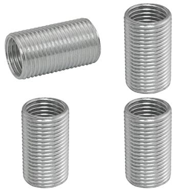 Imagem de Bocal de tubo de lâmpada ITROLLE 4 peças M10 20 mm 1 mm Pitch liga de zinco todos rosqueados bico de tubo de lâmpada para lâmpadas, lustres, candelabros e outros acessórios de luz lâmpadas ocas peças