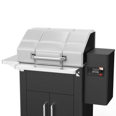 Imagem de Cobertor de grelha para churrasqueira de madeira Traeger Silverton 620, cobertor de isolamento térmico para defumador Trager 620, para Traeger TFS62GVF Cobertor isolado para defumador para cozinhar no