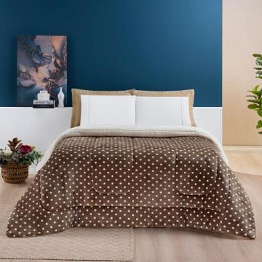 Imagem de Coberdrom Cobertor King Manta Sherpa Dupla Face Petit Poá - Linda Casa