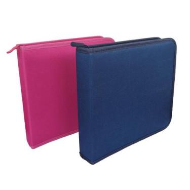 Imagem de Estojo Para 72 Lapis Cores Azul E Rosa 25x24x5cm - Dac