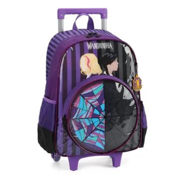 Imagem de Mochila Com Rodas Roxo Un Wandinha