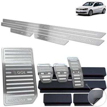 Imagem de Soleira Pedaleira Descanso Prata Gol Highline G6 G7