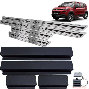 Imagem de Soleira Baixo Relevo Em Inox Aircross 2017 A 2020 Preto