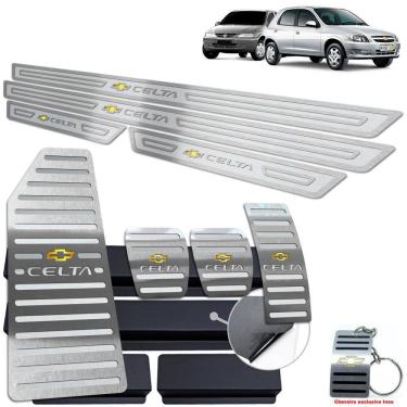 Imagem de Descanso Pedaleira Soleira Chevrolet Celta Prata 4 Portas