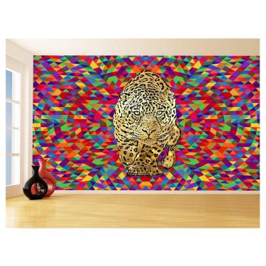 Imagem de Papel De Parede 3D Animais Pop Art Onça Pintada 3,5M Pxa62